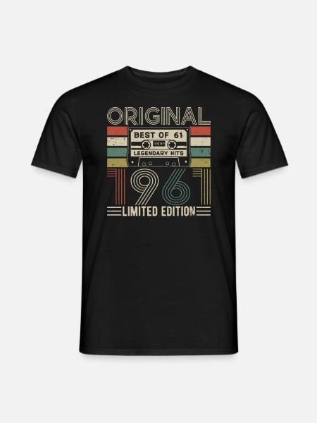 Legendary year of birth 1961 - Men's T-Shirt - black