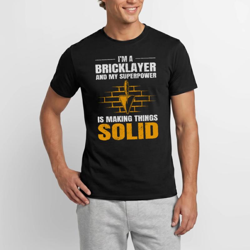 Maçon Maçon Brique Maçon Mur Constructeur T-shirt homme