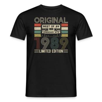 Legends of the year 1989 - Men's T-Shirt - black - Front - AI Model Male 178 light (178cm)
