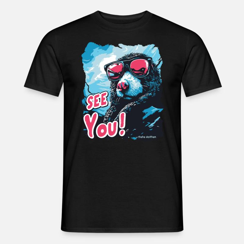 Goodbye, the cool blind mole - Men's T-Shirt - black