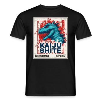 Japonais Kanji Monster Kaiju caca - T-shirt homme - noir - Devant - AI Model Male 178 light (178cm)