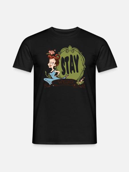 Bleib seltsam, Hausfrau - Männer T-Shirt - Schwarz