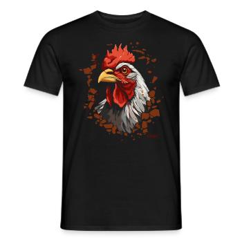 Cracked wall with faucet - Men's T-Shirt - black - Front - AI Model Male 178 light (178cm)