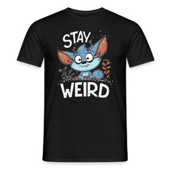 Petit lutin mignon : restez bizarre - T-shirt homme - noir - Devant - AI Model Male 178 light (178cm)