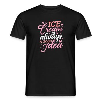 Ice Cream Ice Cream Ice Cream Summer Gift - Men's T-Shirt - black - Front - AI Model Male 178 light (178cm)