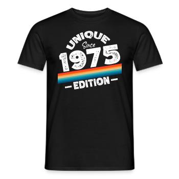 Unique Since 1975 Edition Birthday Vintage 1975 - Men's T-Shirt - black - Front - AI Model Male 178 light (178cm)