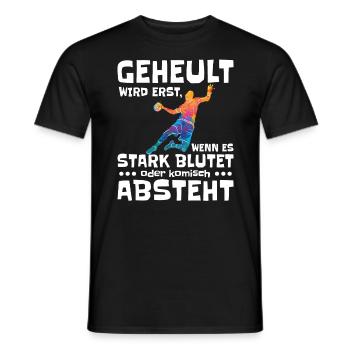 Blutiger Handballtanz - Männer T-Shirt - Schwarz - Vorne - AI Model Male 178 light (178cm)