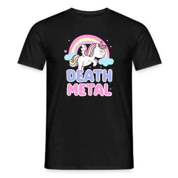 Death Metal Music Festival Gift - Men's T-Shirt - black - Front - AI Model Male 178 light (178cm)