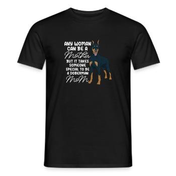 Doberman chien chiens cadeau pour animaux de compagnie - T-shirt homme - noir - Devant - AI Model Male 178 light (178cm)