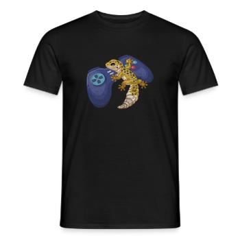 Gecko - Men's T-Shirt - black - Front - AI Model Male 178 light (178cm)