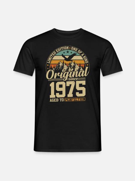 Vintage 1975 verjaardagscadeau - Heren T-shirt - zwart