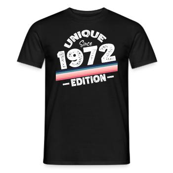 Unique Since 1972 Edition Birthday Vintage 1972 - Men's T-Shirt - black - Front - AI Model Male 178 light (178cm)