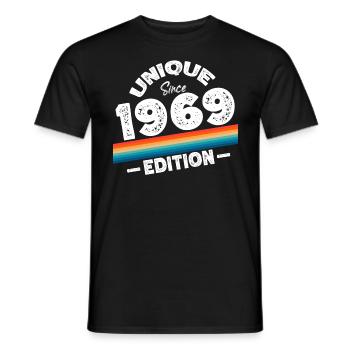 Unique depuis 1969 Edition Anniversaire Millésime 1969 - T-shirt homme - noir - Devant - AI Model Male 178 light (178cm)