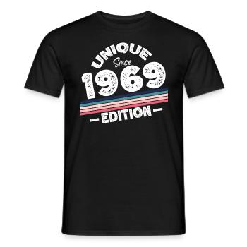 Unique depuis 1969 Edition Anniversaire Millésime 1969 - T-shirt homme - noir - Devant - AI Model Male 178 light (178cm)