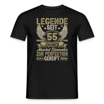 Legende seit 55 Jahren - Männer T-Shirt - Schwarz - Vorne - AI Model Male 178 light (178cm)