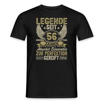 Legende seit 56 Jahren - Männer T-Shirt - Schwarz - Vorne - AI Model Male 178 light (178cm)