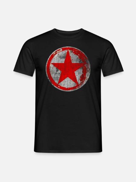 Izquierda severa vs. derecha política roja - Camiseta hombre - negro