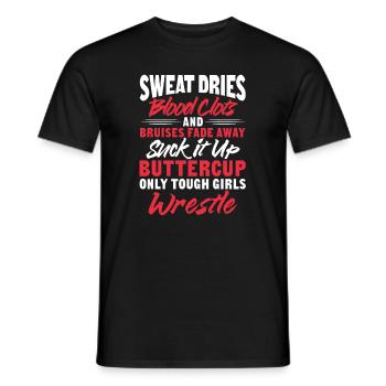 Wrestling Wrestler Fight Wrestling Ringer Gift - Men's T-Shirt - black - Front - AI Model Male 178 light (178cm)