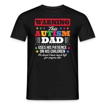 Autism Dad Awareness Day Autistic Gift - Men's T-Shirt - black - Front - AI Model Male 178 light (178cm)