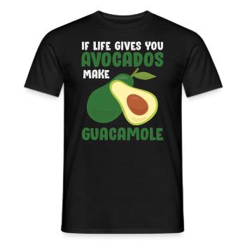 Avocat Guacamole Vegan Cadeau - T-shirt homme - noir - Devant - AI Model Male 178 light (178cm)