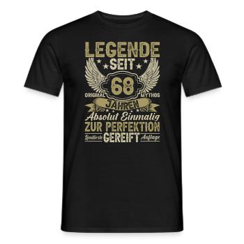 Legende seit 68 Jahren - Männer T-Shirt - Schwarz - Vorne - AI Model Male 178 light (178cm)