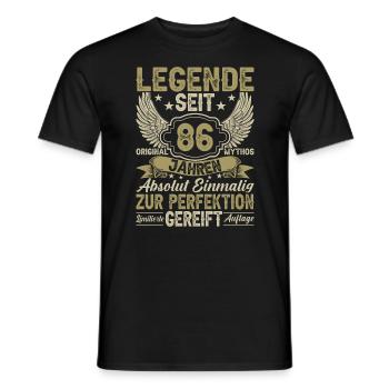 Legende seit 86 Jahren - Männer T-Shirt - Schwarz - Vorne - AI Model Male 178 light (178cm)