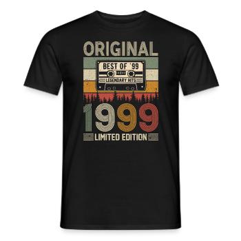 Anniversary journey through time 1999 - Men's T-Shirt - black - Front - AI Model Male 178 light (178cm)