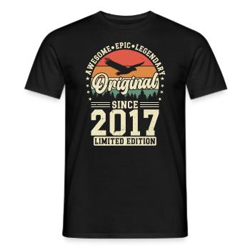 Jahre der Eleganz 2017 - Männer T-Shirt - Schwarz - Vorne - AI Model Male 178 light (178cm)