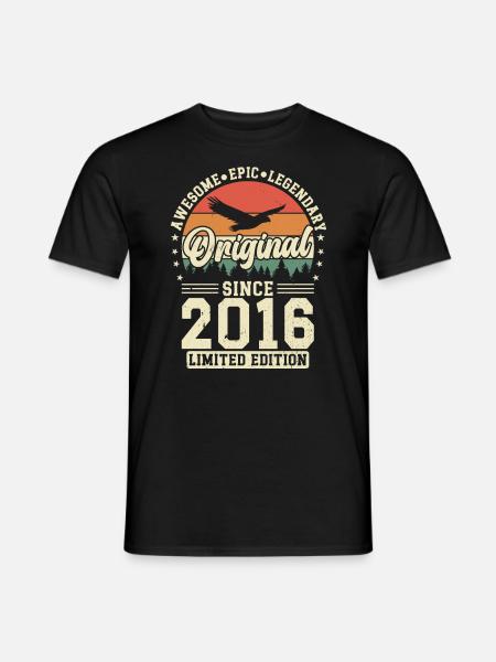 Glückliche Jubiläumszeitreise 2016 - Männer T-Shirt - Schwarz