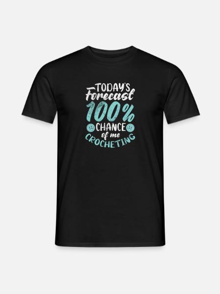 Crochet Knitting - Men's T-Shirt - black