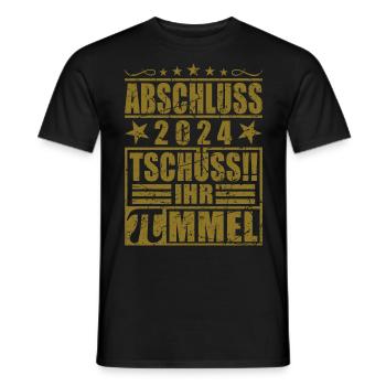 Abschluss 2024 - Männer T-Shirt - Schwarz - Vorne - AI Model Male 178 light (178cm)
