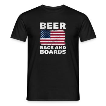 Cornhole - Men's T-Shirt - black - Front - AI Model Male 178 light (178cm)