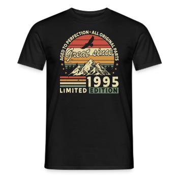 Unique 1995 Vintage Vintage Design - T-shirt homme - noir - Devant - AI Model Male 178 light (178cm)