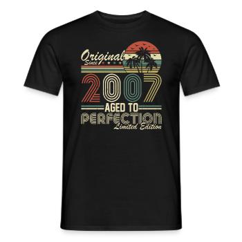 Originals 2007 Vintage Retro Vintage - Men's T-Shirt - black - Front - AI Model Male 178 light (178cm)