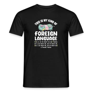 Crochet Knitting Sewing Seamstress Gift - Men's T-Shirt - black - Front - AI Model Male 178 light (178cm)