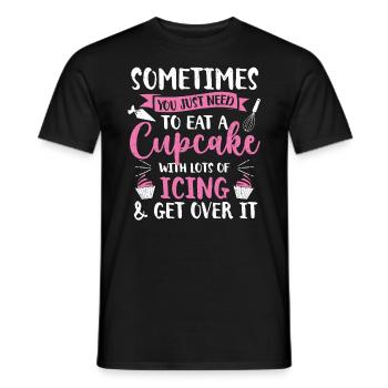 Cupcake - Men's T-Shirt - black - Front - AI Model Male 178 light (178cm)