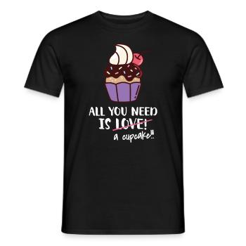 Cupcake Muffin Baking Gift - Men's T-Shirt - black - Front - AI Model Male 178 light (178cm)