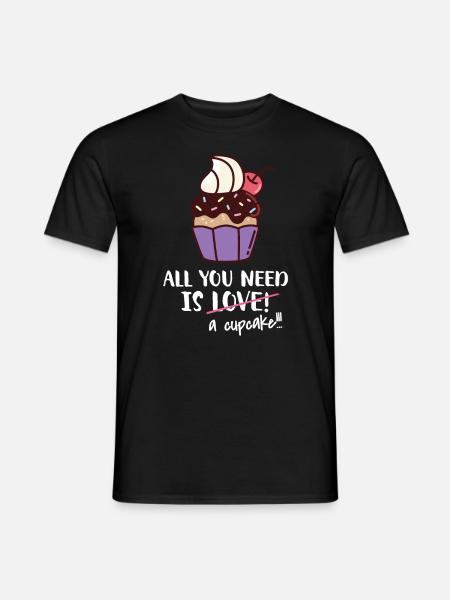 Cupcake Muffin Baking Gift - Men's T-Shirt - black