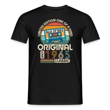 Vintage 1965 - Retro Birthday Gift - Männer T-Shirt - Schwarz - Vorne - AI Model Male 178 light (178cm)