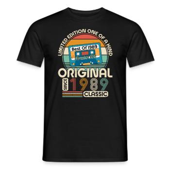 Unique 1989 Vintage Vintage Design - T-shirt homme - noir - Devant - AI Model Male 178 light (178cm)