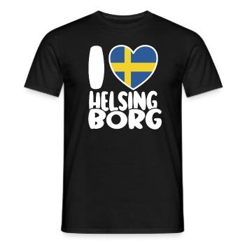 Ich liebe Helsingborg I love Sweden - Männer T-Shirt - Schwarz - Vorne - AI Model Male 178 light (178cm)