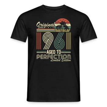 Vintage 1961 - Geburtstag Geschenk Idee - Männer T-Shirt - Schwarz - Vorne - AI Model Male 178 light (178cm)