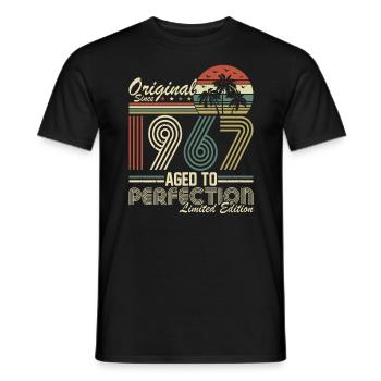 Vintage 1967 - Retro Birthday Gift Idea - Männer T-Shirt - Schwarz - Vorne - AI Model Male 178 light (178cm)