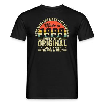 Vintage 1999 Legend - Männer T-Shirt - Schwarz - Vorne - AI Model Male 178 light (178cm)
