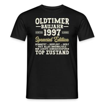 Vintage 1997 Legends - Men's T-Shirt - black - Front - AI Model Male 178 light (178cm)