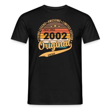 Vintage Legend 2002 - Männer T-Shirt - Schwarz - Vorne - AI Model Male 178 light (178cm)
