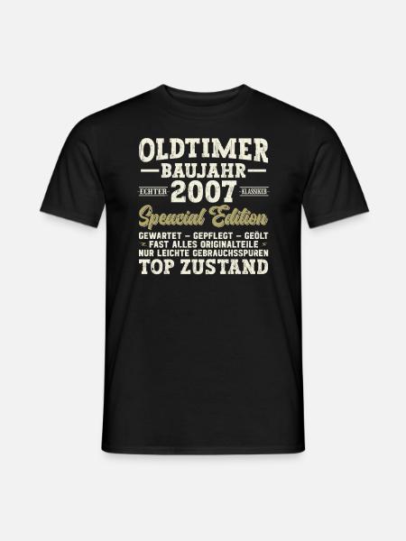 Legendary year of birth 2007 - Men's T-Shirt - black