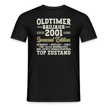 Vintage Born Legends 2001 - Männer T-Shirt - Schwarz - Vorne - AI Model Male 178 light (178cm)