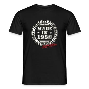 Retro Patch Vintage 1950s Birthday Gift - Men's T-Shirt - black - Front - AI Model Male 178 light (178cm)