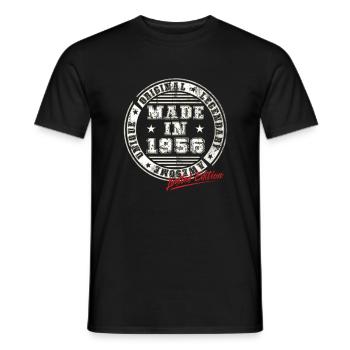 Retro Patch Vintage 1956 Birthday Gift - Men's T-Shirt - black - Front - AI Model Male 178 light (178cm)